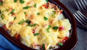 gratin de chou aux saucisses de toulouse confit légumes occitanie recette artisanale grand mère