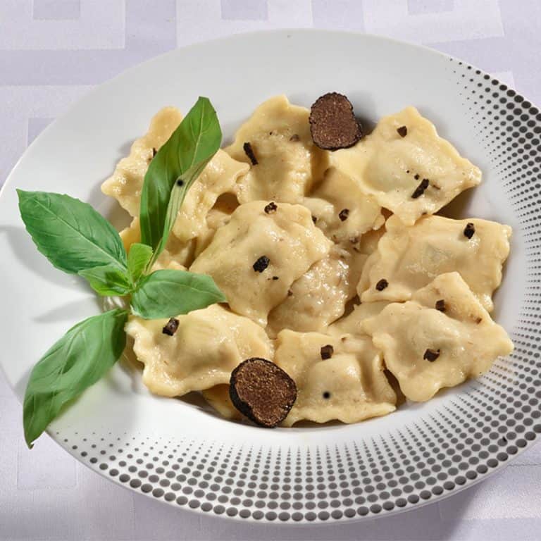 Raviolis Farcis aux Truffes Blanches d'été - Le Moulin d'Arius