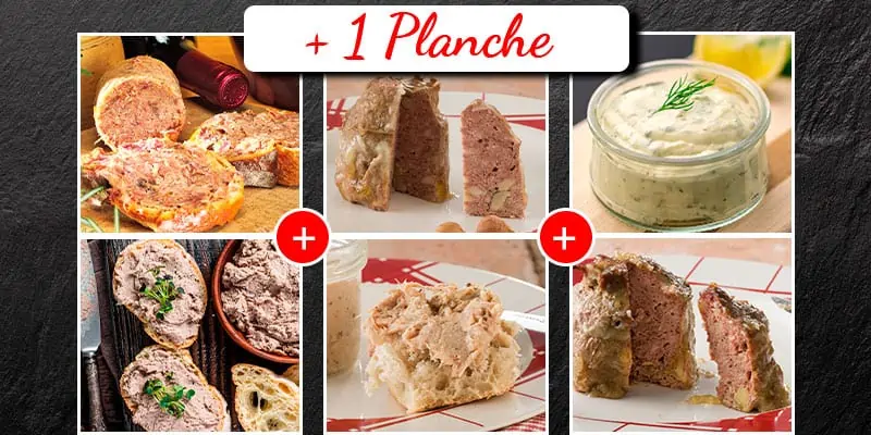 assortiment de 6 terrines artisanales avec planche