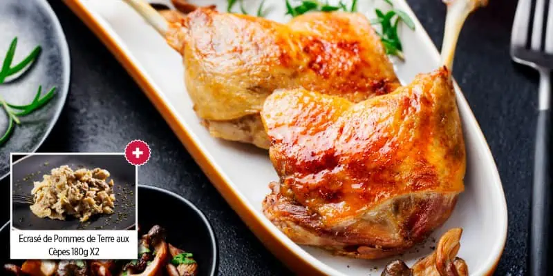cuisse de canard confite et ecrasé de pommes de terre