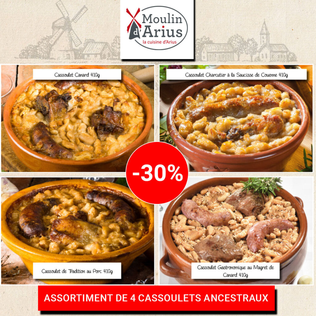 assortiment de 4 cassoulets ancestraux 410g