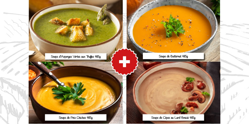 sélection de 4 soupe artisanale