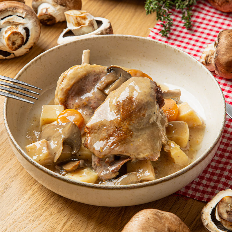 cuisse de canard sauce forestière
